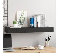 vidaXL Mensola a Muro Galleggianti con Cassetto Nera 80x25x8 cm