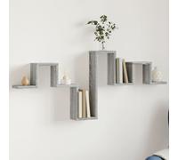 vidaXL Mensola a Muro Grigio Sonoma 104,5x10x43 cm Legno Multistrato
