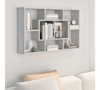 vidaXL Mensola a Muro Grigio Sonoma 85x16x52,5 cm in Legno Multistrato