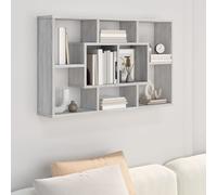 vidaXL Mensola a Muro Grigio Sonoma 85x16x52,5 cm in Legno Multistrato