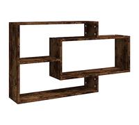 vidaXL Mensola a Muro Rovere Fumo 104x20x58,5 cm Legno Multistrato