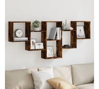 VidaXL Mensola da parete in legno di rovere fumé, 159 x 18 x 66 cm