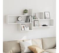 vidaXL Mensola a Parete Bianca 167,5x18x68 cm in Truciolato, scaffale a Muro, scaffale espositivo, espositore a Muro, scaffale pensile, espositore