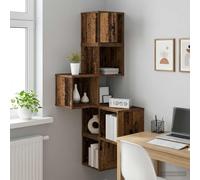 vidaXL Mensola Angolare da Parete Legno antico 48 x 48 x 120 cm