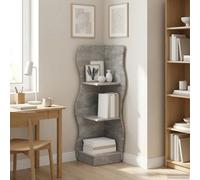 vidaXL Mensola angolare Grigio Cemento 34 x 33 x 102 cm