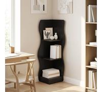 vidaXL Mensola angolare Nero 34 x 33 x 102 cm Legno ingegnerizzato