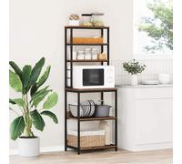 vidaXL Mensola da cucina 5 livelli 60 x 40 x 168 cm Legno vecchio