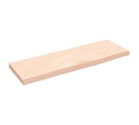 vidaXL Ripiano a Parete 60x20x2 cm Legno Massello Rovere Non Trattato, Piano, ripiano portaoggetti, ripiano in Legno, ripiano, mensola pensile