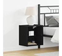 vidaXL Mensola galleggiante con luce LED 2 pz Nero 40 x 28,5 x 40 cm