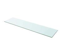 vidaXL Mensola in Vetro Temperato 100x25cm Trasparente Ripiano Lastra Scaffale