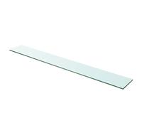 vidaXL Mensola in Vetro Temperato 110x15cm Trasparente Ripiano Lastra Scaffale