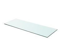 vidaXL Mensola in Vetro Temperato 80x30 cm Trasparente Ripiano Lastra Scaffale