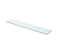 vidaXL Mensola in Vetro Temperato 80x15 cm Trasparente Ripiano Lastra Scaffale