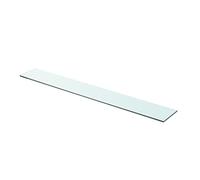 vidaXL Mensola in Vetro Temperato 90x12 cm Trasparente Ripiano Lastra Scaffale