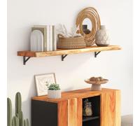 vidaXL Mensola Muro 120x30x2,5cm Rettangolare Legno Acacia Bordi Vivi