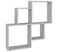 vidaXL Mensola Muro Cubo Grigio Cemento 80x15x78,5cm Legno Multistrato