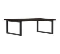 vidaXL Mensola per lavabo con supporto, in legno massello di rovere