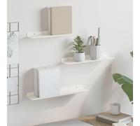 vidaXL Mensola sospesa 3 pcs Bianco 40 x 9 x 2,5 cm Acciaio