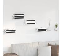 vidaXL Mensola sospesa con lo scaffale 4 pcs Rosa 6 x 10,8 x 6,6 cm