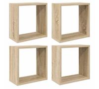 vidaXL Mensole a Cubo 4 pz Rovere Sonoma 30x15x30 cm