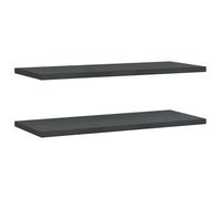 vidaXL Mensole a Muro 2 pz 100x40x3 cm Nero in Acciaio Inossidabile, mensola sospesa, mensola sospesa a Muro, scaffale espositivo a Muro