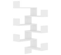 vidaXL Mensole a Muro Angolari 2 pz Bianche 40x40x50 cm in Multistrato