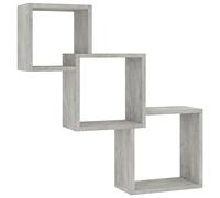 vidaXL Mensole a Muro Cubiche Eleganti Moderne Robuste ad Incastro Mobili Pensili Quadrati Espositori Cubo Grigio Cemento in Truciolato