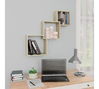 vidaXL Mensole a Muro Cubiche in Rovere Sonoma 68x15x68cm Truciolato