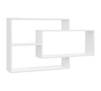 vidaXL Mensole a Muro Bianco Lucido 104x20x58,5cm in Legno Multistrato