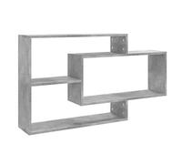vidaXL Mensole a Muro Eleganti Moderne Design ad Incastro Scaffali Mobili Pensili Espositori Scomparti Aperti Grigio Cemento in Truciolato