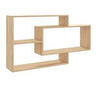 vidaXL Mensole a Muro Eleganti Moderne Design ad Incastro Scaffali Mobili Pensili Espositori Scomparti Aperti Rovere Sonoma in Truciolato
