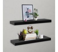 vidaXL Mensole a Muro Galleggianti 2 pz Nere 60x20x3,8 cm