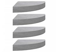 vidaXL Mensole Angolari 4pz Grigio Cemento 25x25x3,8 cm in MDF