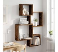 vidaXL Mensole Cubo da Parete A parete Legno antico