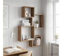 vidaXL Mensole Cubo da Parete A parete Rovere Artigianale