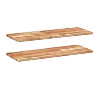 vidaXL Mensole da Parete 2 pz 100x30x2 cm Legno Acacia Rifinito a Olio