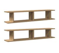 vidaXL Mensole da Parete 2 pz Artigianale 105x18x20 cm in Truciolato, scaffale da Parete, scaffale a Muro, ripiano a Muro, mensola a Muro