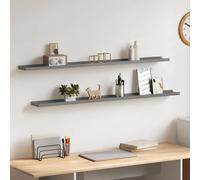 vidaXL Mensole da Parete 2 pz Grigie 115x9x3 cm