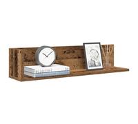 vidaXL Mensole da Parete 2pz Legno Vecchio 75x16,5x16,5 cm Truciolato