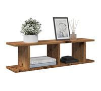 vidaXL Mensole da Parete 2pz Legno Vecchio 75x18x20 cm in Truciolato, scaffale da Parete, scaffale a Muro, ripiano a Muro, mensola a Muro