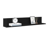 vidaXL Mensole da Parete 2pz Nere 100x16,5x16,5 cm Legno Multistrato
