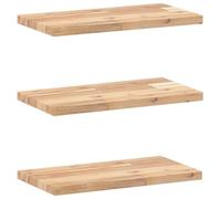 vidaXL Mensole da Parete 3 pz 40x20x2 cm Legno Acacia Non Trattato, mensola a Muro, mensola espositiva a Muro, ripiano, mensola a Parete