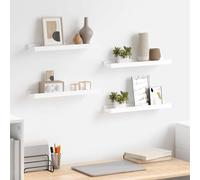 vidaXL Mensole da Parete 4 pz Bianche 40x9x3 cm