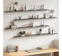 vidaXL Mensole da Parete 4 pz Grigie 115x9x3 cm