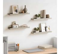 vidaXL Mensole da Parete 4 pz Grigio Cemento 40x9x3 cm