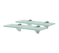 vidaXL Mensole Galleggianti 2 pz in Vetro 30x20 cm 8 mm