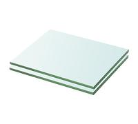 vidaXL Mensole in Vetro Trasparente 2 pz 20x20 cm