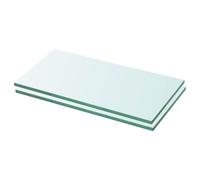 vidaXL Mensole in Vetro Trasparente 2 pz 20x30 cm