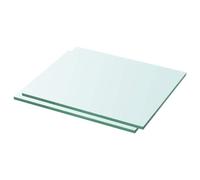 vidaXL Mensole in Vetro Trasparente 2 pz 30x20 cm
