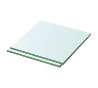 vidaXL Mensole in Vetro Trasparente 2 pz 30x30 cm